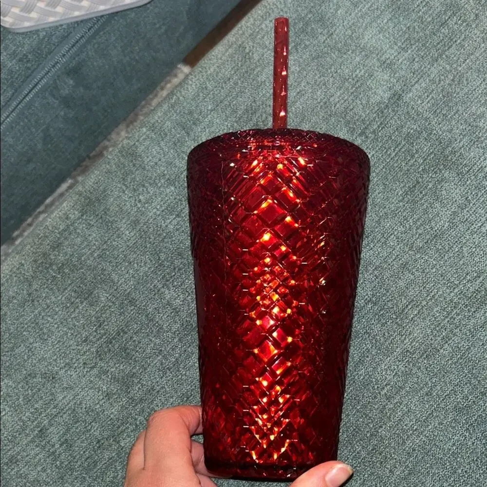 New Starbucks Ruby Red Jeweled Tumbler